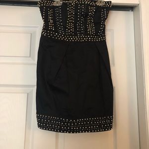 Gold and pewter studded French connection dress
